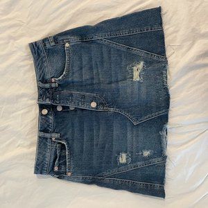 size 27 FP Distressed Jean mini skirt